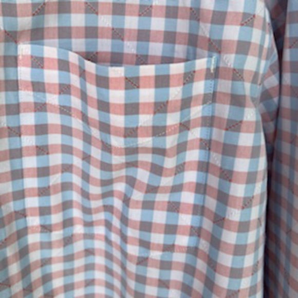 TOMMY BAHAMA BLUE RED PLAID BUTTON DOWN LONG SLEEVE SHIRT SIZE MEDIUM - Picture 7 of 15